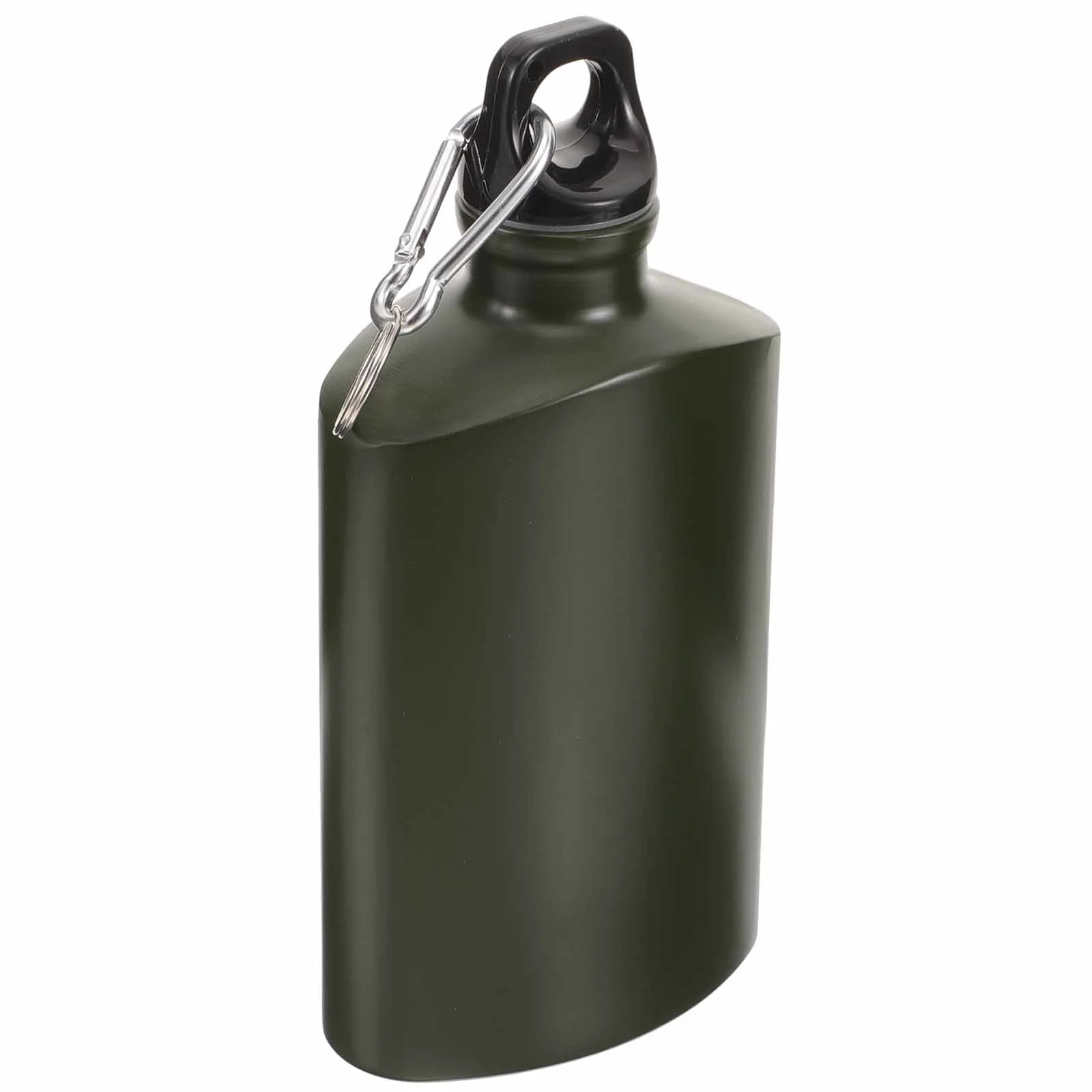 

Flat Camping Water Bottle Portable Aluminum Water Canteen Hook Wear-Resistant Outdoor Travel Hiking Sport Recreation
