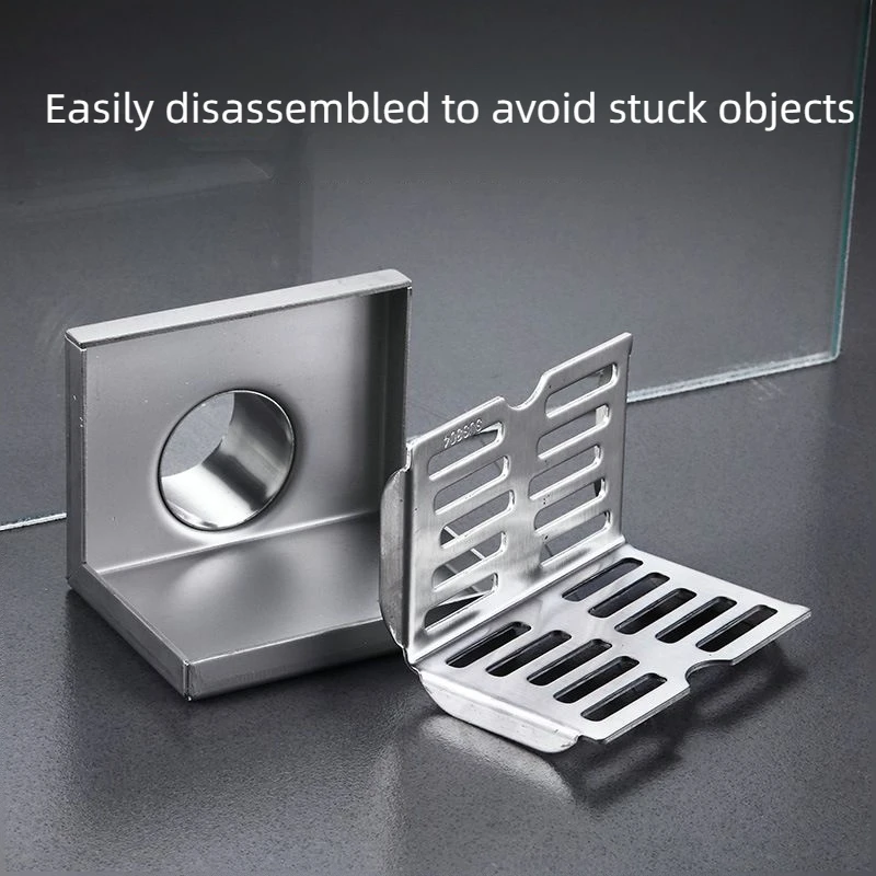 304 Stainless Steel L-shaped Corner Floor Drain Outdoor L-shaped Floor Drain Balcony Corner Side Drainage