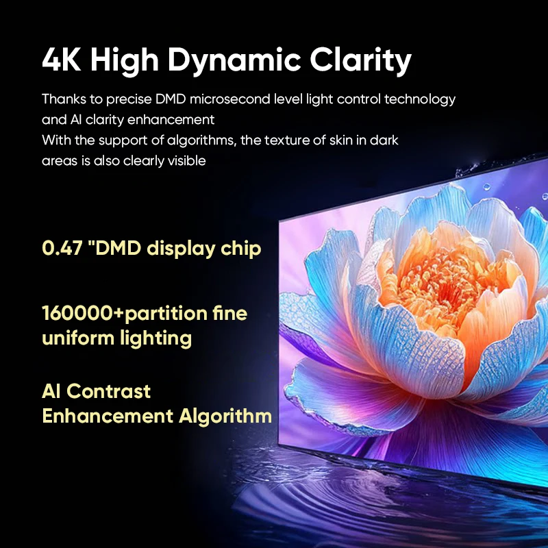 JMGO O3 Pro 레이저 TV 4K UHD 단초점 프로젝터 순수 RGB 3색 안티라이트 스크린 돌비 하이파이 베이스 홈시어터
