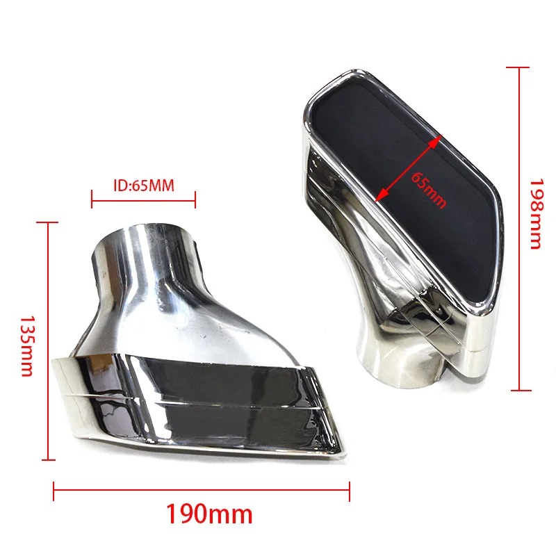 304 Stainless Steel Car Exhaust Tip For G30 G31 525i 530i 528i Muffler Tip Square Nozzle Original Design Tailpipe Tips