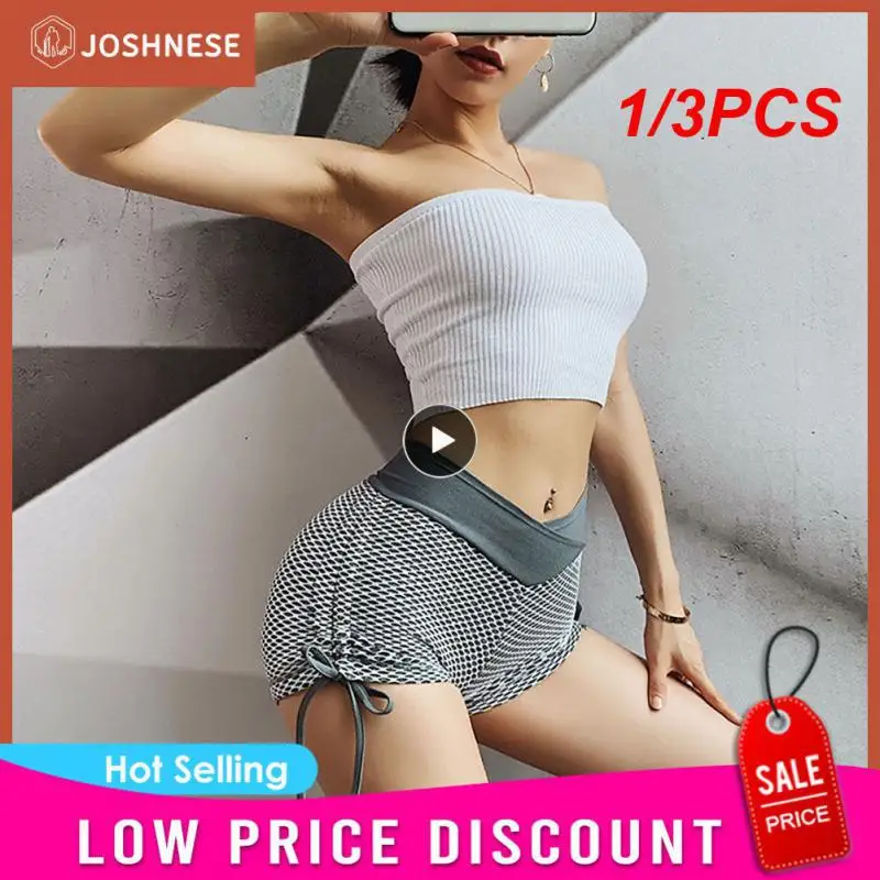 

1/3PCS Women Sport Shorts Gym Clothing High Waist Scrunch Booty Yoga Shorts Seamless Hip Lift Tights Tummy Control Workout