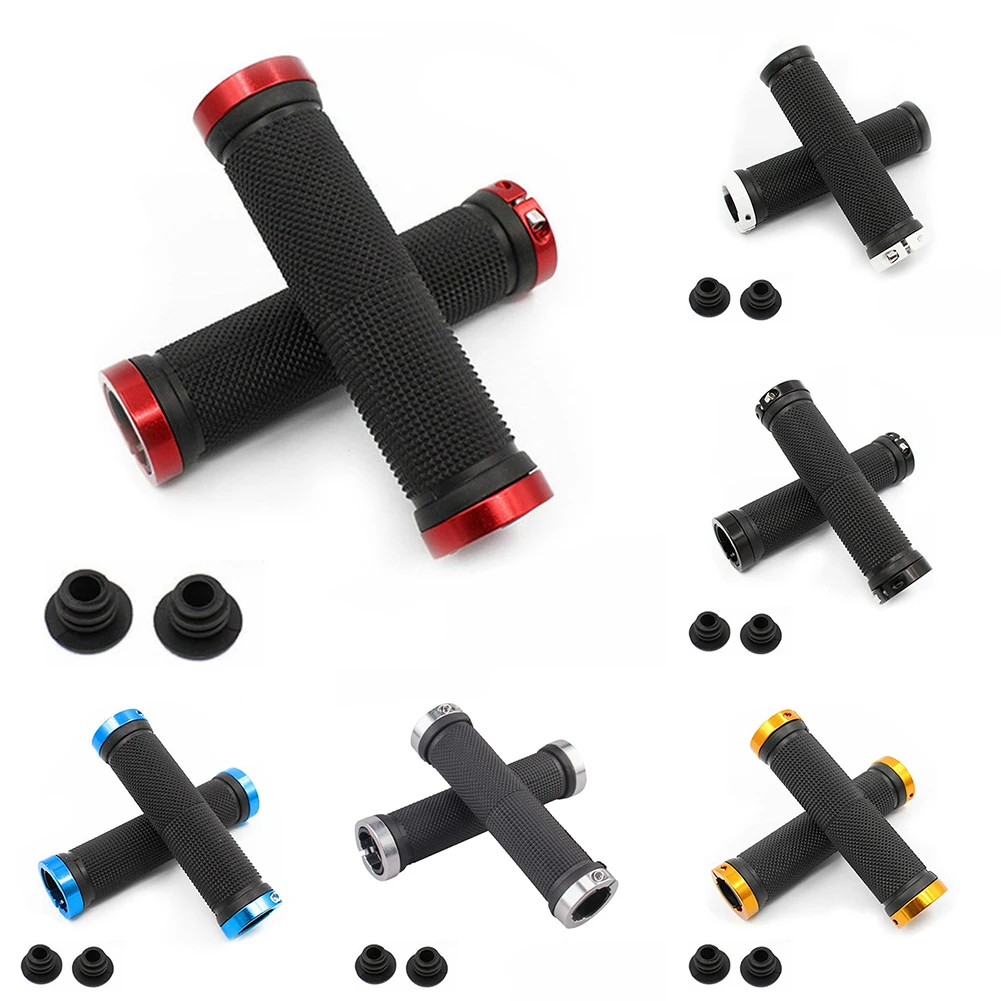 Bicycle Handlebar Grips Bike Grip Bicycle Handle MTB Outdoor Rubber 1Pair 33.5mm Accessories Bicycle Bike Bilateral Cycling