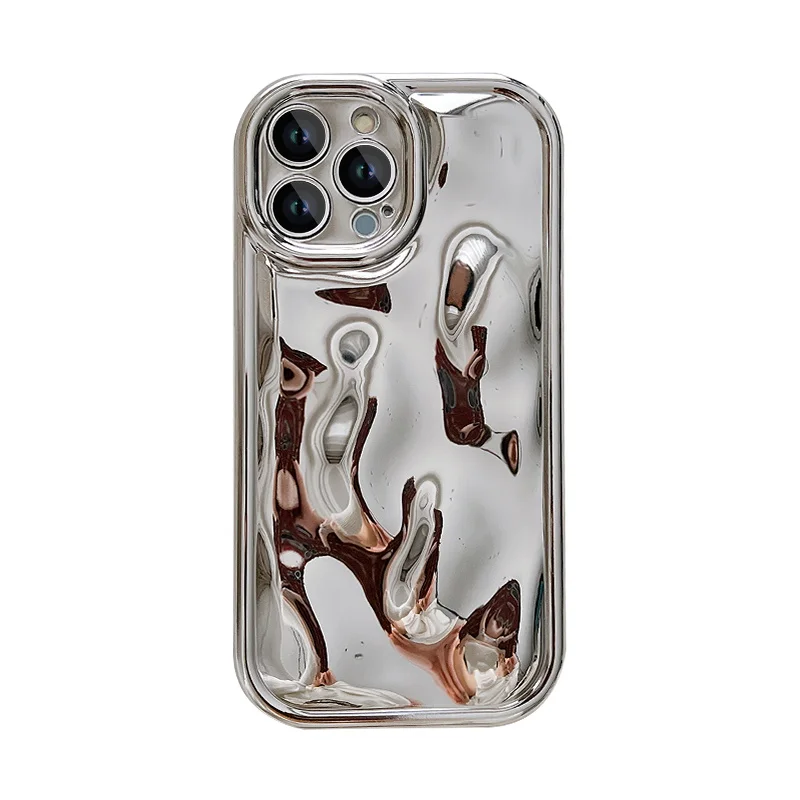 thumbnail image 1 of Luxury plating 3D Lunar crater bumper soft silicon phone case for iphone 15 14 13 12 11 Pro Max Plus XS X XR Cute Back Cover, 1 of 5