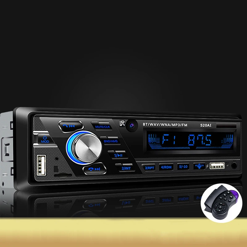 12v/24v Car Truck Radio Bluetooth 1din 