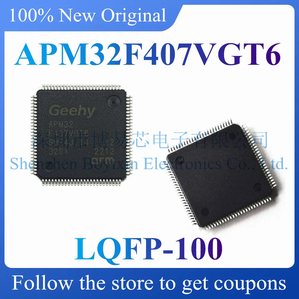 Новый оригинальный подлинный микроконтроллер APM32F407VGT6 (MCU/MPU/SOC). Посылка LQFP-100 gd32f105rct6 посылка lqfp 64 новый оригинальный микроконтроллер ic chip mcu mpu soc