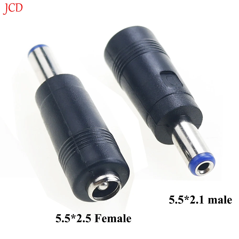 1/5 Stück 5,5*2,5 mm Buchse auf 5,5*2,1 mm Stecker DC-Stromanschlussadapter Laptop 5,5*2,1 zu 5,5*2,5 Ladekonverter