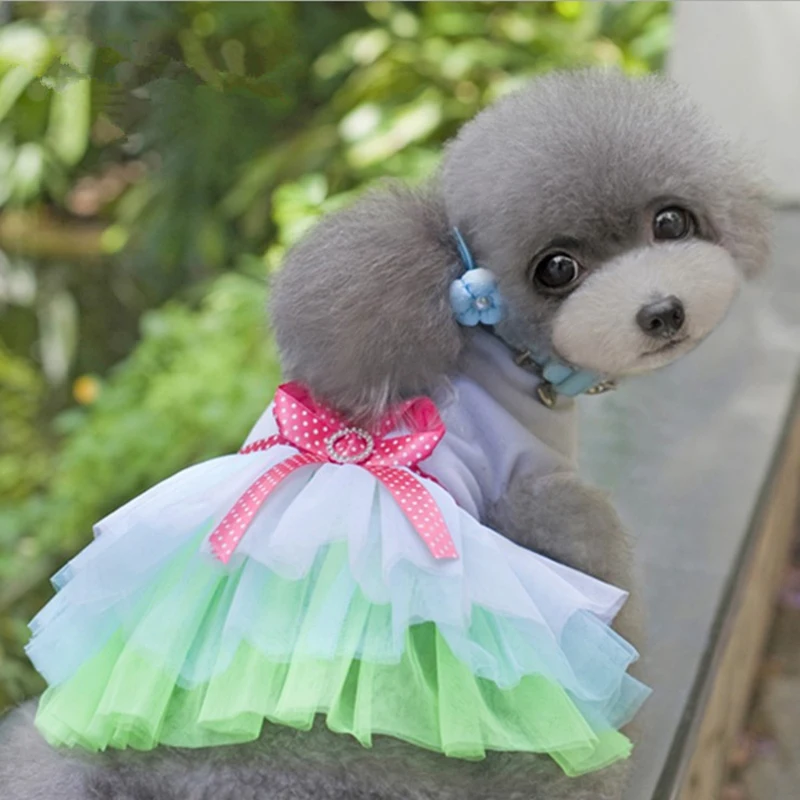Dog Clothes For Puppy Summer Clothes Small Dog Dress Denim Skirt Harness Dresses for Dogs Apparel Fancy Dress for Chihuahua