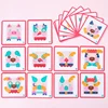 Creative Face Changing Game Early Education Express Emotions Puzzle Interaction Train Brain Wooden Toy For Baby Children Gifts 5