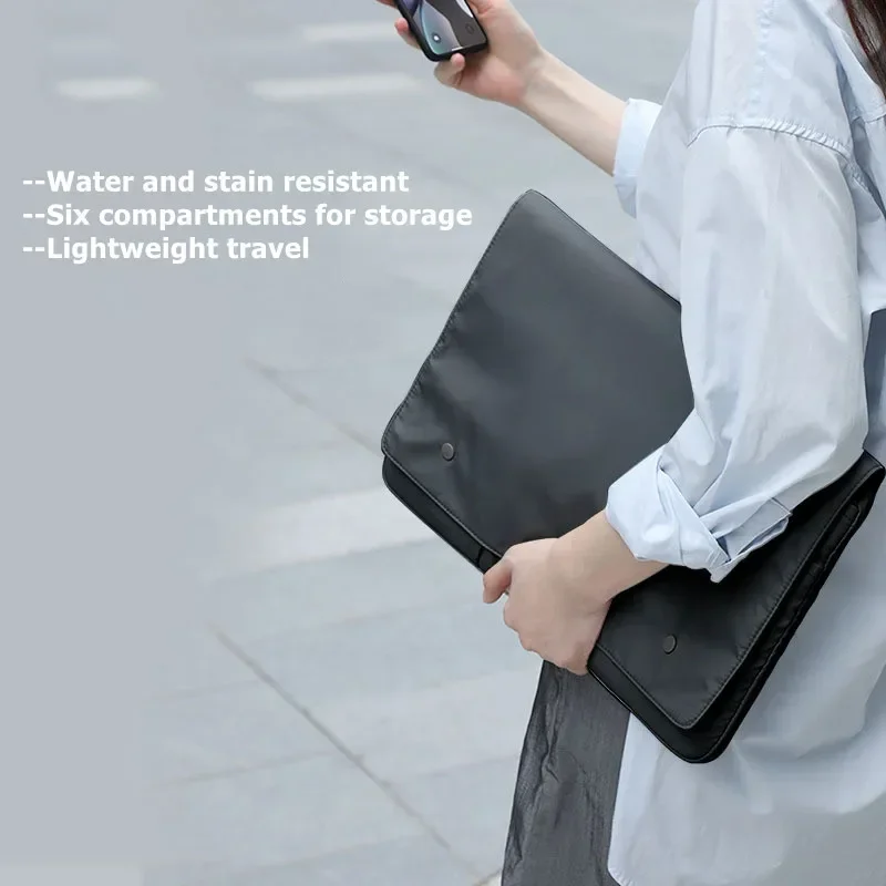 Multi-Compartment Shockproof Laptop Sleeve with Waterproof Flap