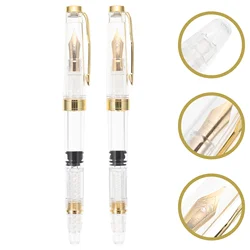 2 Pcs Pen Ink Absorber Fountain Pens Japanese Classic Transparent for Office Students