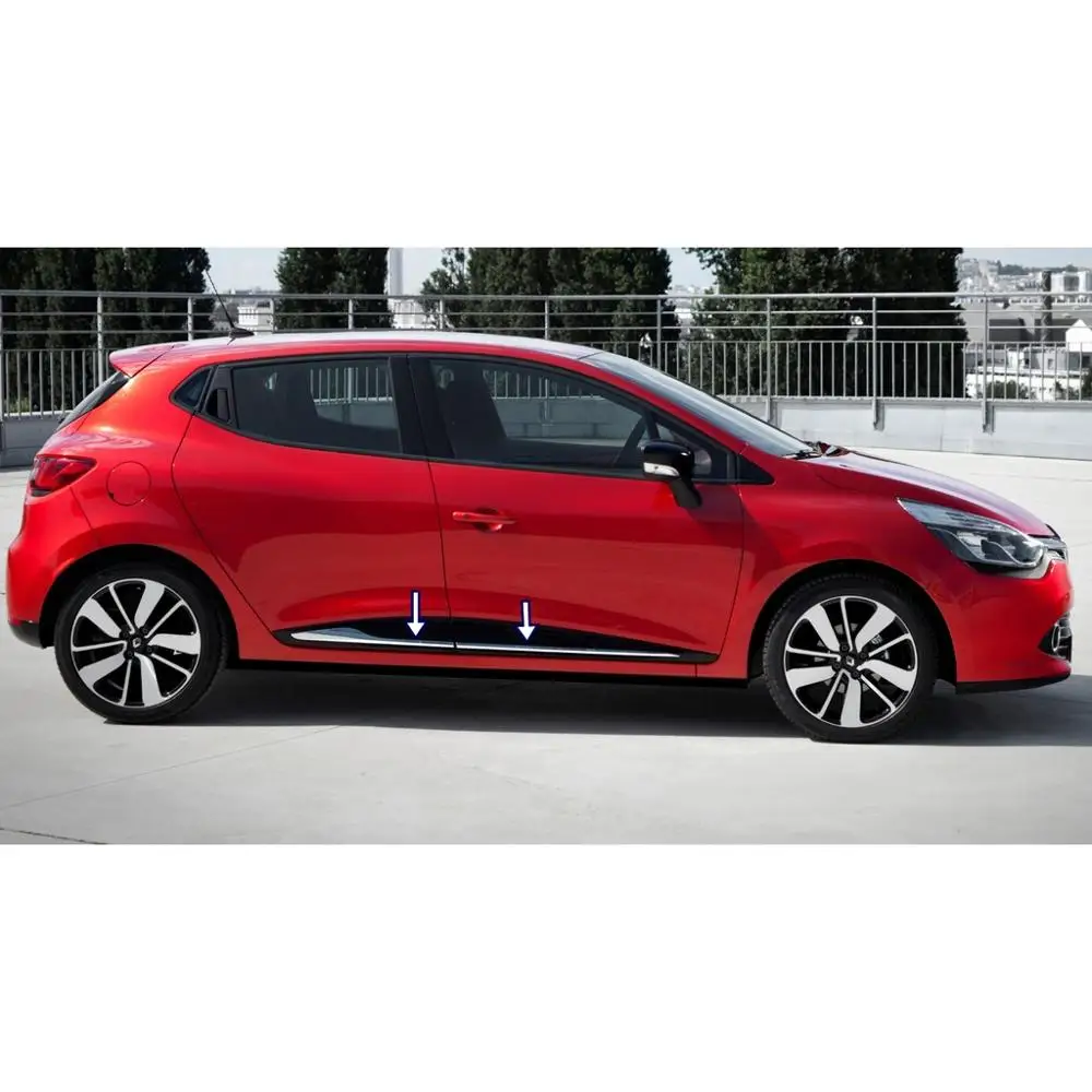 

Renault Clio chrome side door pervazı for 4 2012 2013 2014 2015 2016 2017 2018 car-styling 4 PCs accessory body kit car sport