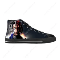 Hot Hip Hop Rapper Rap Singer Music XXXTentacions Casual Cloth Shoes High Top Comfortable Breathable 3D Print Men Women Sneakers 1