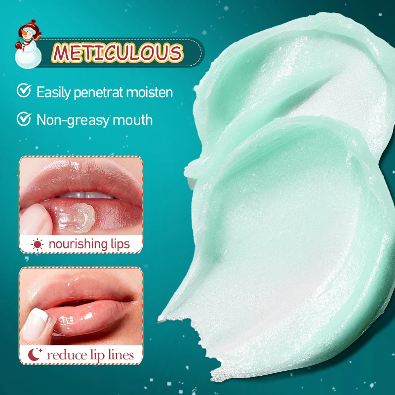 8pcs/Set SADOER Christmas Hand Cream Lip Balm Kit Moisturizing Anti Wrinkle Lipstick Lip Plumper Lips Hands Skin Care Sets