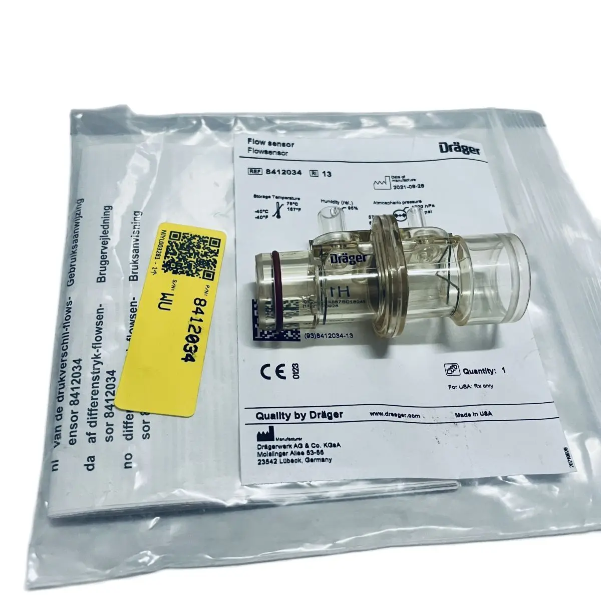 Drager（Draeger）8412034 Pressuer Difference Flow Sensor For Fabius 2000