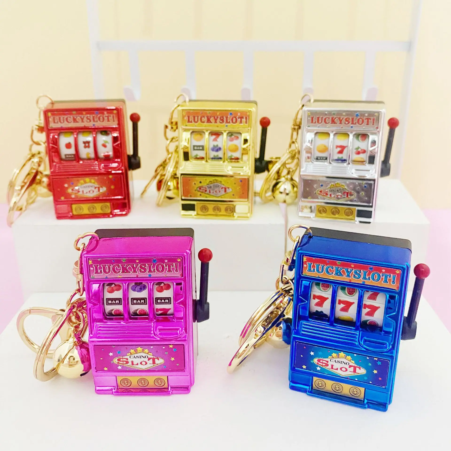 Mini Gambling Slot Machine Key Chains Pocket Fruit Lucky Jackpot Gadget  Antistress Toys Funny Games Keychain - AliExpress