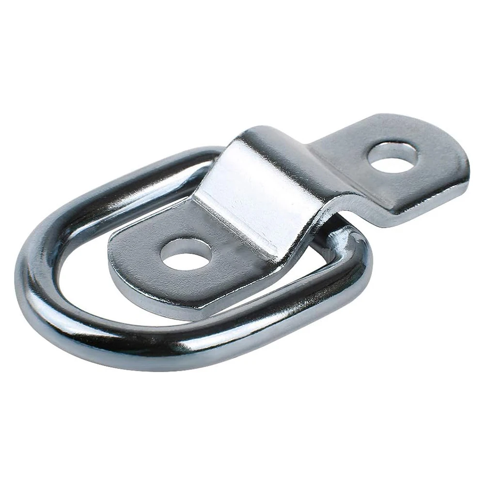 4Pcs 3/8 Steel D-Ring Tie Down Anchor Heavy Duty D Rings Tie Down Anchors 2400LBS for Truck RV ATV Boat Floor Wall Surface Mount