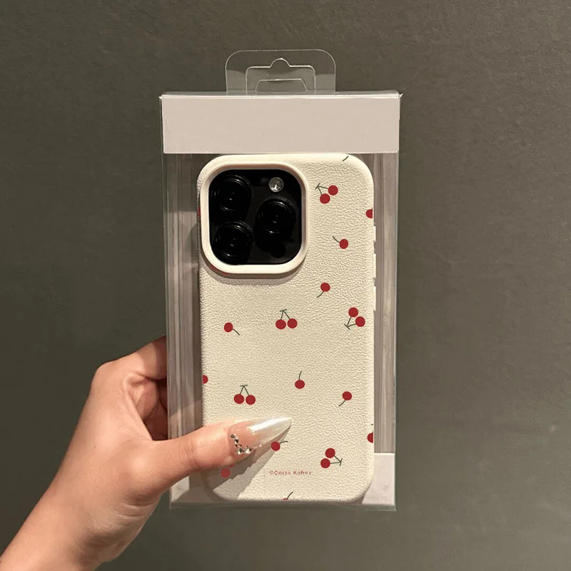 Cute Cartoon Cherry Lichee Pattern Phone Case Cover