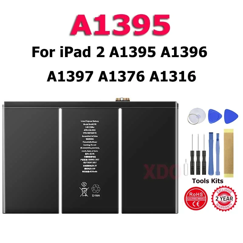Rechargeable Battery for IPad 2 A1395 A1396 A1397 A1376 A1316