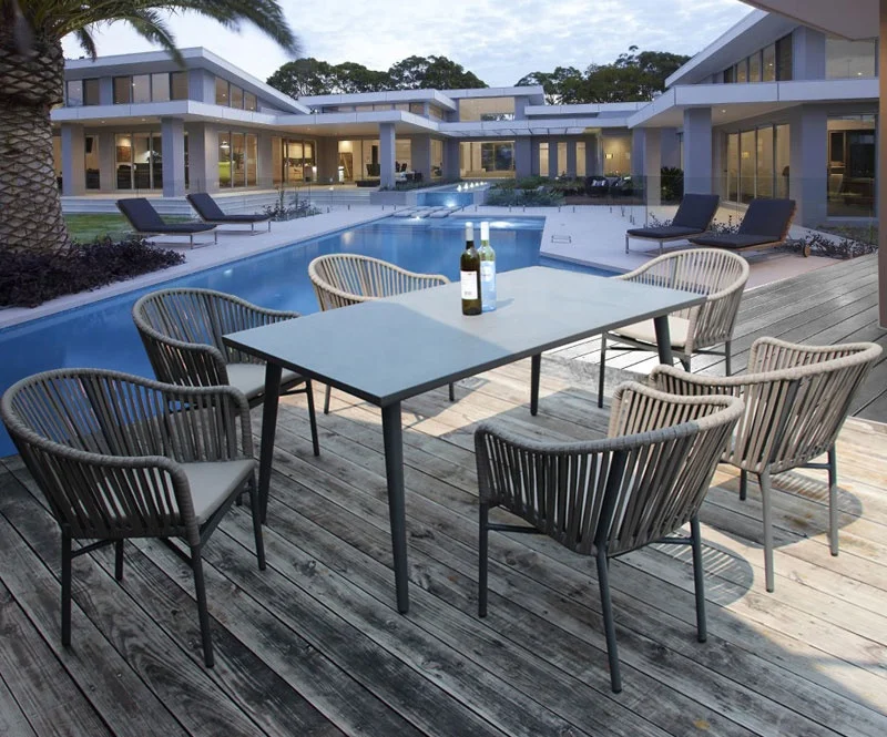 Luxury Modern Outdoor Aluminum Banquette Coffee Shop Chairs For Restaurant Cafe Furniture
