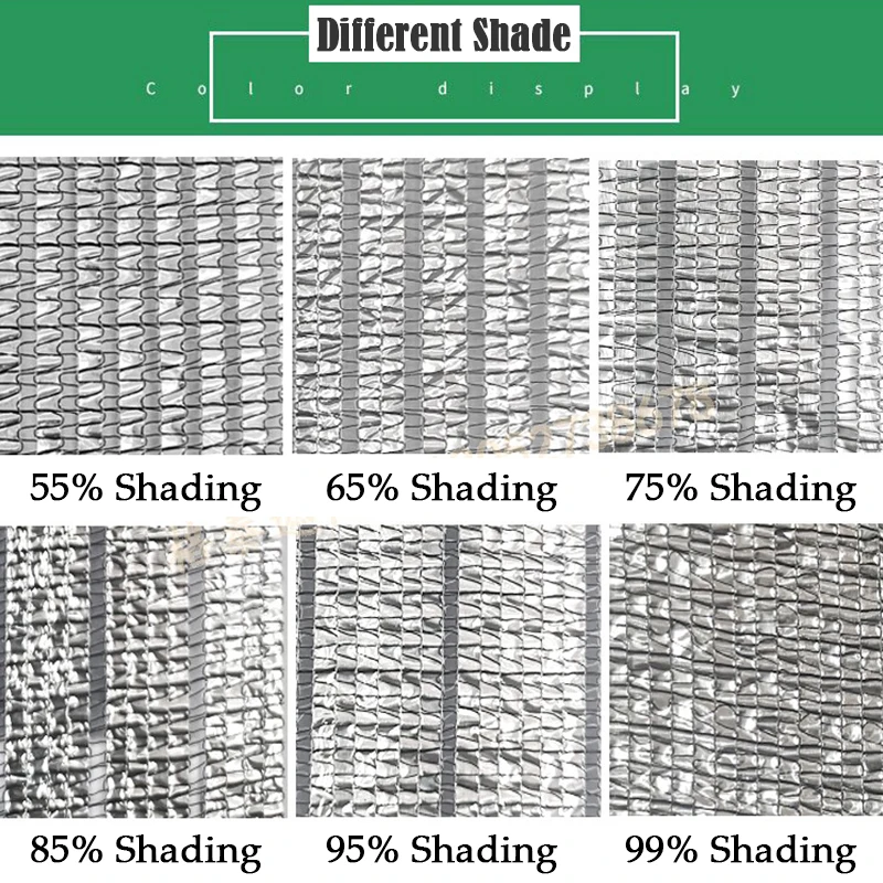 Description Picture 3 of item99% Shade Rate Aluminum Foil Sunshade Net Summer Silvery Reflective Sun Shelter Car Sun Shed Canopy Anti-UV Pergola Awning