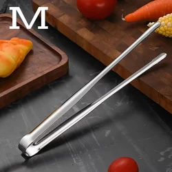 Premium 304 Stainless Steel BBQ Grill Tongs - Silver Cooking Utensils & Kitchen Accessories (M)