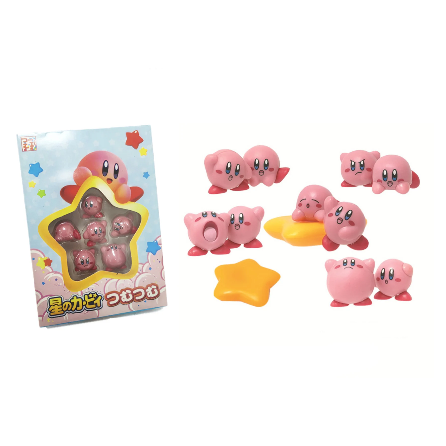 8Pcs/Set Game Super Pink Stars Kirby Action Figures Soft PVC Model Brave  Players Adventure Dream Land Collection Kid Gift Toy