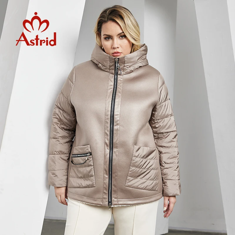 Astrid Plus Size Winter Jacket Women Stitching Design High Quality Fashion  Women's Parka Warm Plush Fur Coat Female Hooded 20197
