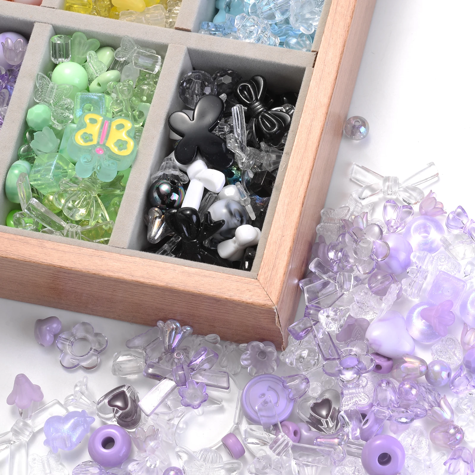 50g/lot Baroque Style Random Mixed Beads Acrylic Drip Oil Transparent Beads Handmade DIY Bracelet Beaded Material acrylic beads