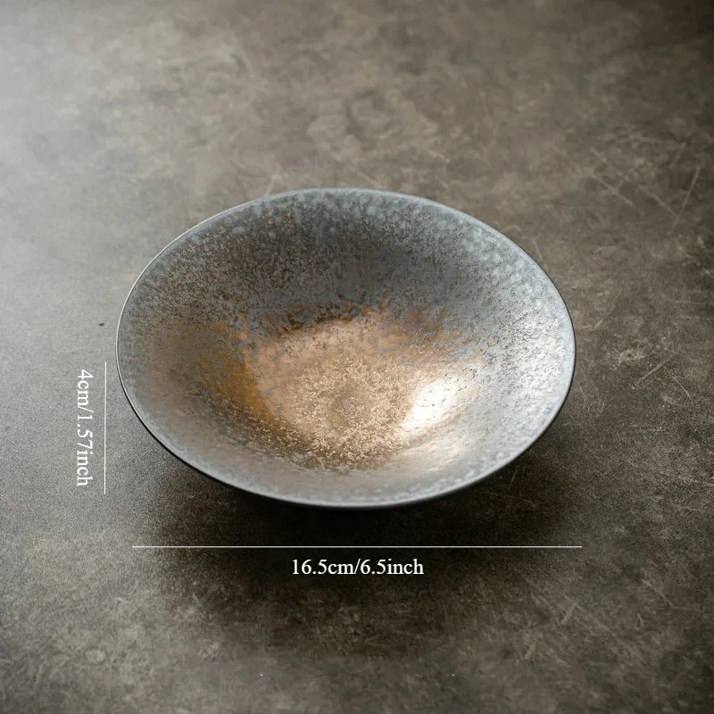 Vintage Ceramic Dinner Plate Thick Soup Plate Dessert Plate Fruit Salad Plates Pasta Plates Restaurant Specialty Tableware