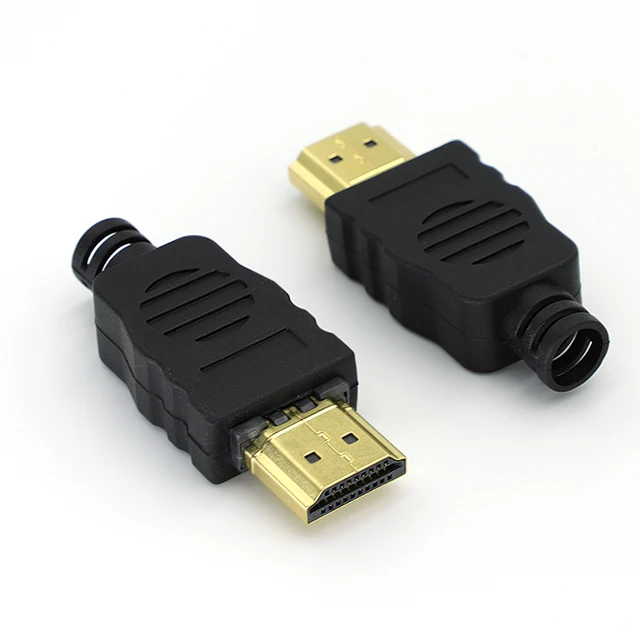 HDMI Male Connector Transfer Terminals gold-plated HDMI soldering male head With plastic casing High Quality 1