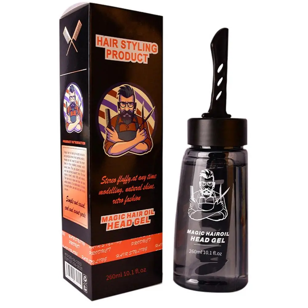 Description Picture 2 of itemMen Hair Styling Gel With Comb 2 In 1 Men Styling Gel With Comb Long-Lasting Fluffy Hair Lightweight Mens Hair Styling Gel Tool