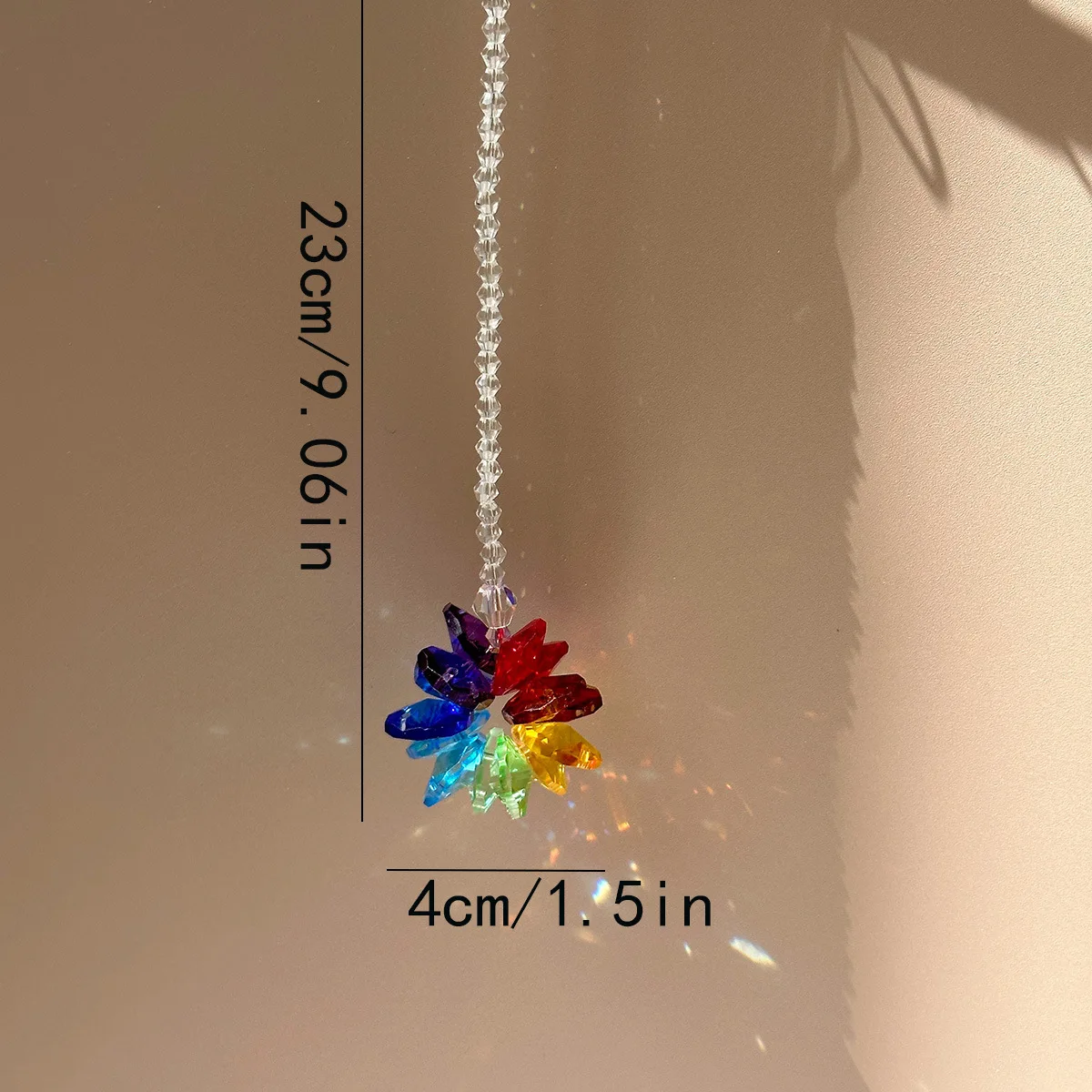 Crystal Beads Crystal Prism Elegant Sparkling Shiny Sun Catcher Pendant Eye-Catching Rainbow Maker For Garden Ornament New