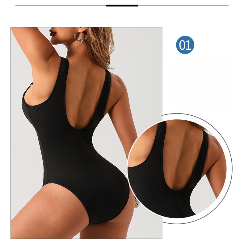 Il costume da bagno bikini conservatore in un unico pezzo di nuova moda 2024 copre la pancia e dimagrisce_voghion.com