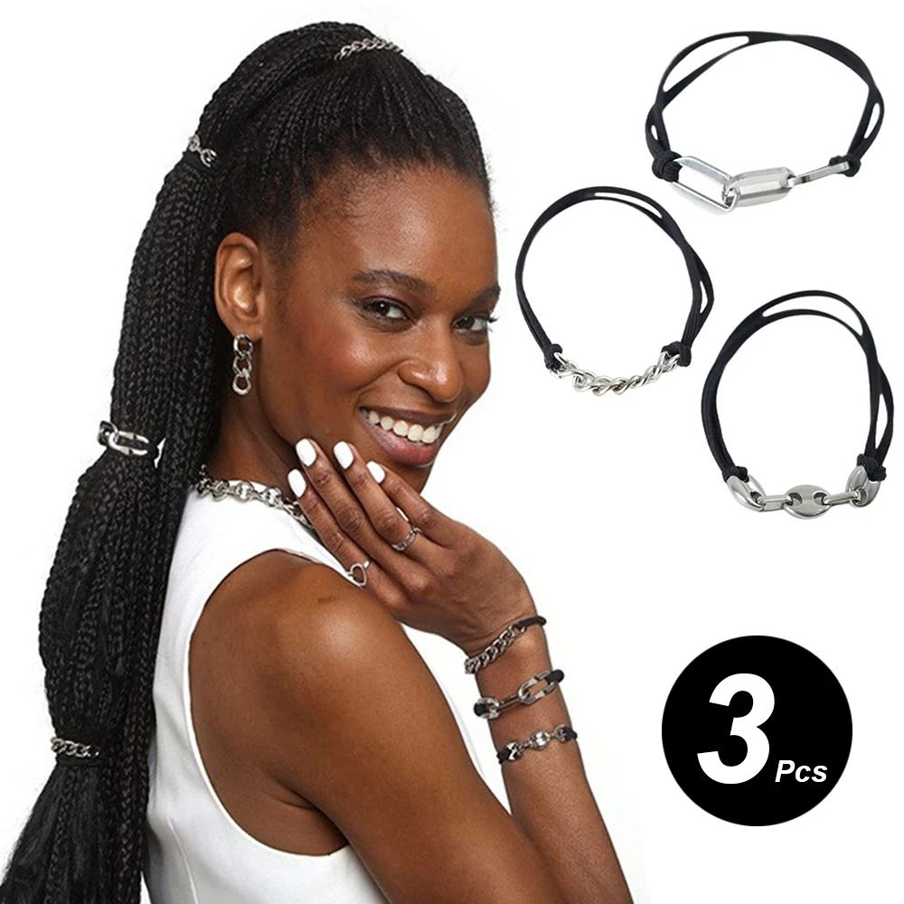 Large Hair Ties For Men And Women bracelets no Damage Ponytail Holders For  Thick | eBay