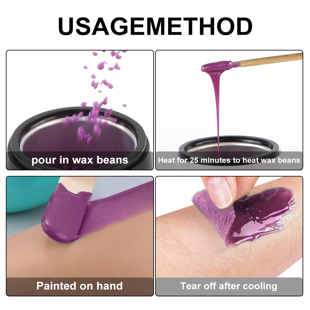Wax Heater Machine Hair Removal Wax Melting Machine 200ml Depilatory Wax-melting Pot Adjustable Temperature for Home Travel 5