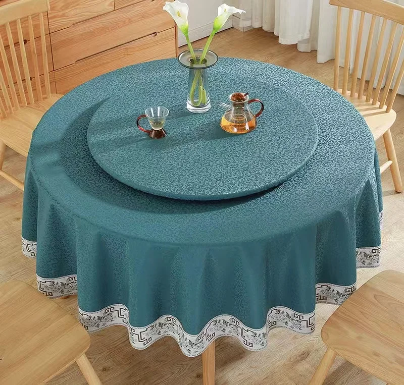 2024 New Chinese round tablecloth waterproof and oil-proof washable and anti-scalding cloth for home use