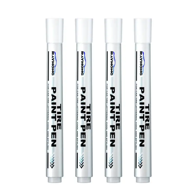 

Paint Pen For Car Tires Marker Pens 4PCS Waterproof Paint Pen Quick Drying Car Accessories Safe Smooth Tire Pen For Stone Wood