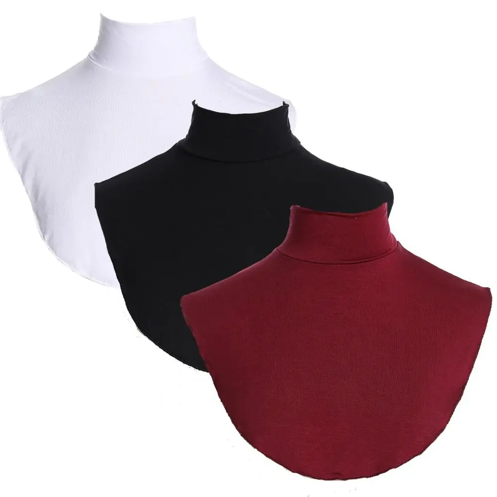 Detachable Fashion Fake Collar High Neck Cover Unisex Modal High Collars Turtleneck Ramadan Hijab Cover Scarves Wraps