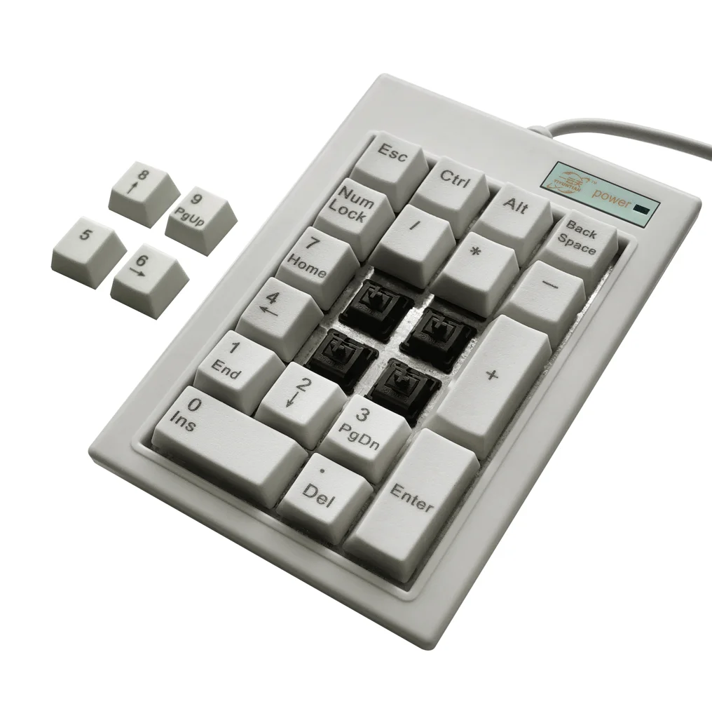 Mechanical Numeric Keypad Wired Mini Numpad Keyboard Extended Layout Black Switch for Cashier