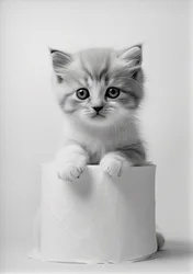 Monochrome Animals and Toilet Paper Canvas Art for Bathroom and Living Room Decor (6)