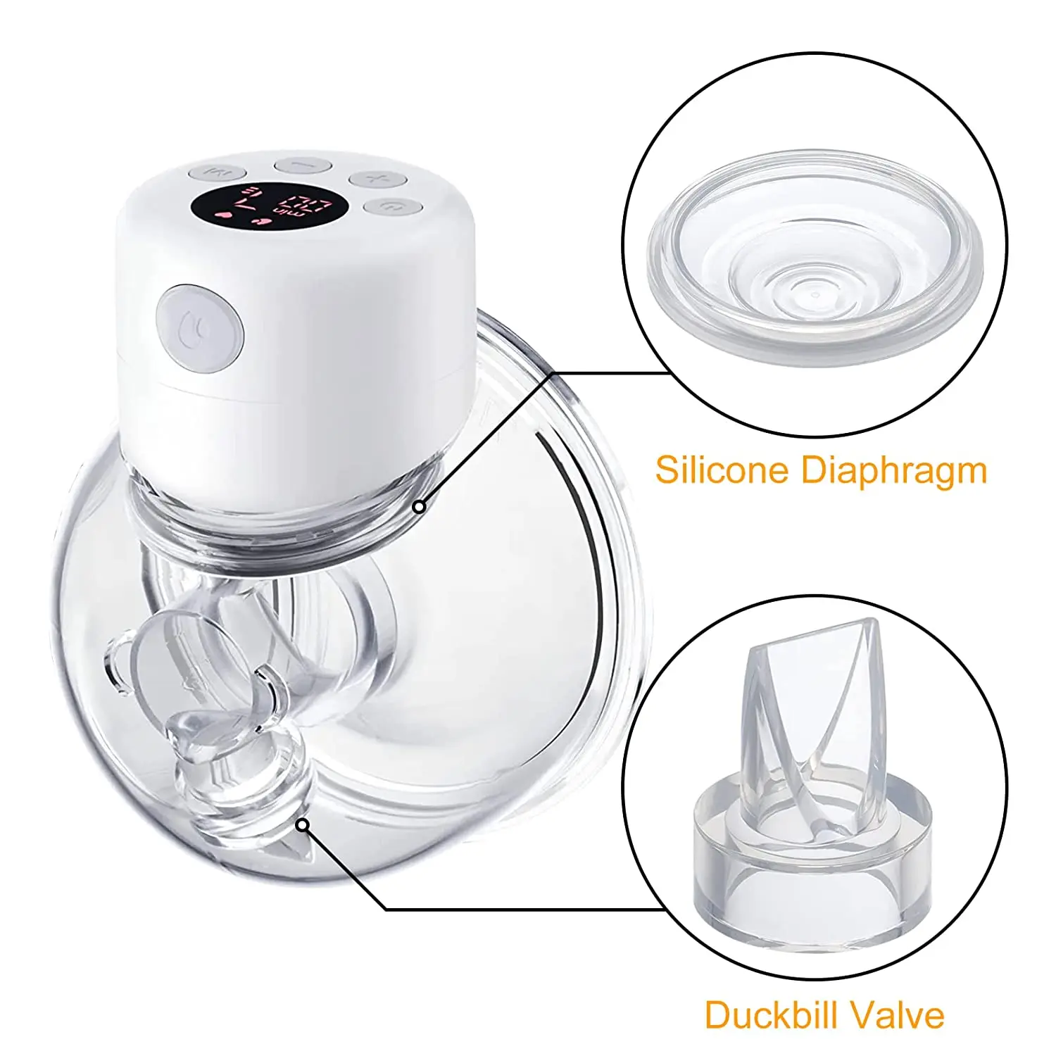 Duckbill Valve and Silicone Diaphragm,Compatible With Electric Breast Pump，Pump Parts/Accessories (10 Piece Set)