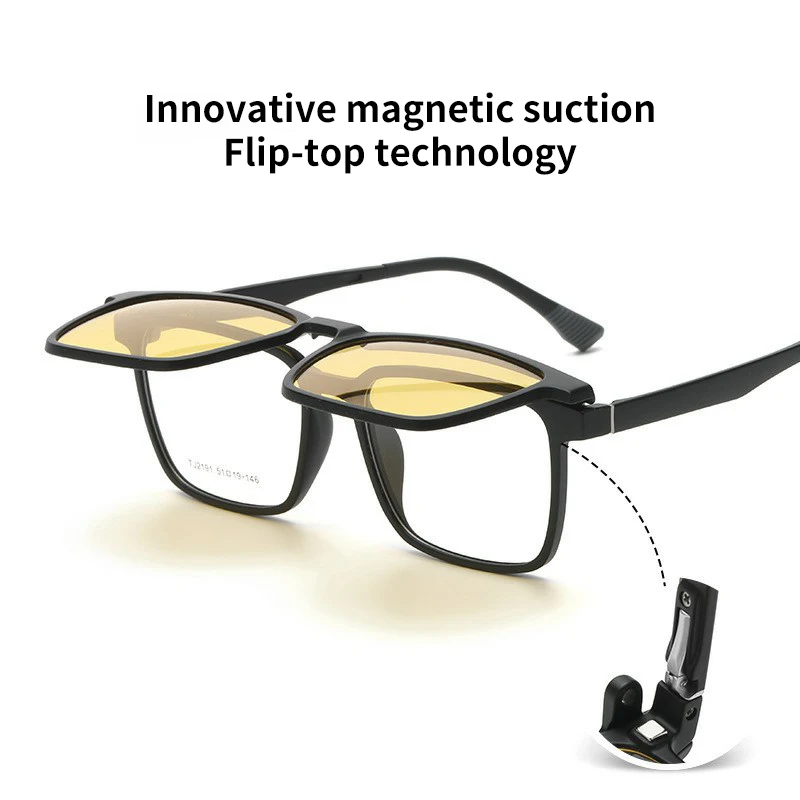 Ralferty occhiali da sole polarizzati uomo donna 5 In 1 Clip magnetica