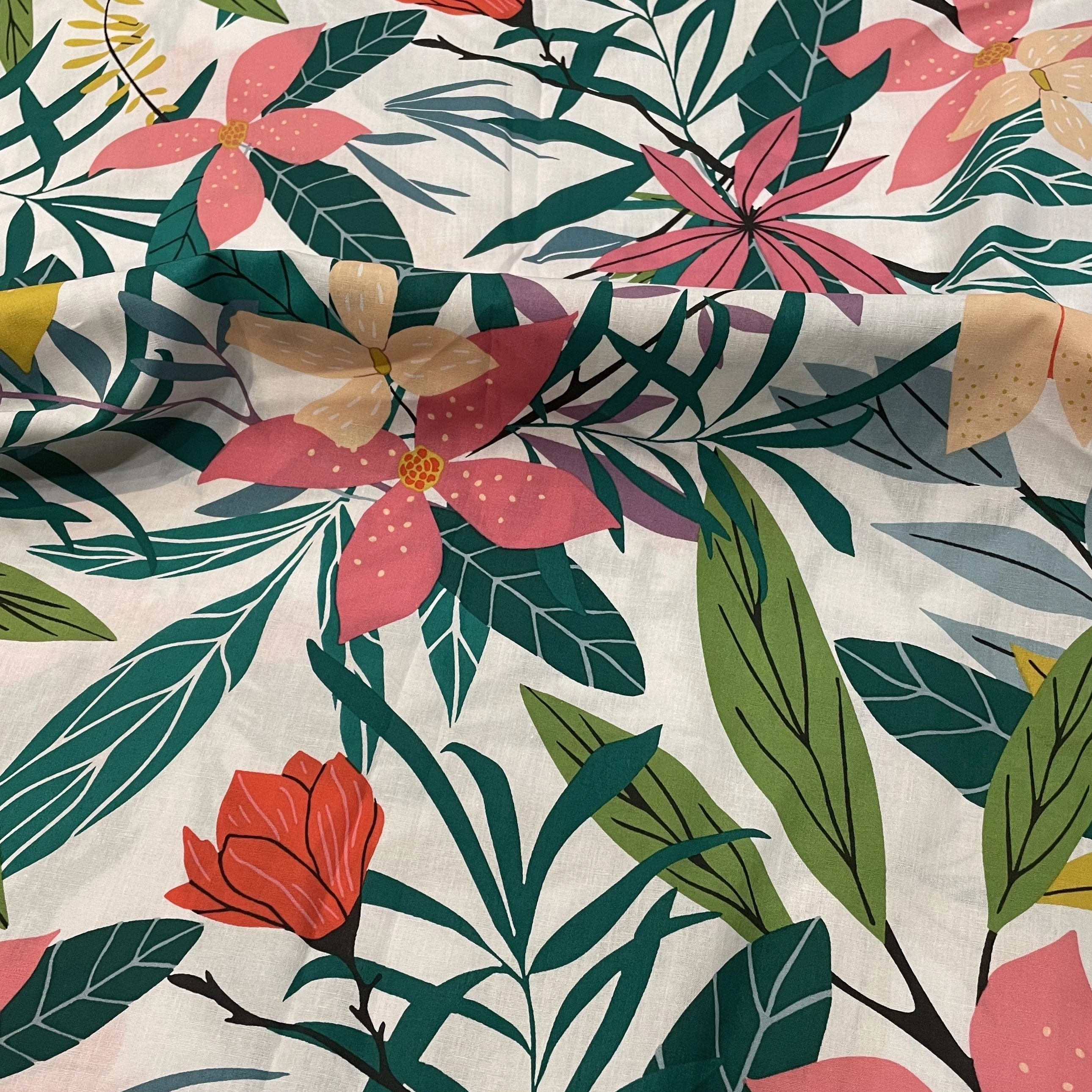 Density Poplin 100%Cotton Abstract Plant Leaves 40S Tissun Liberty Fabric For Kids Baby Sewing Cloth Dresses Skirt DIY Handmade cotton fabric,cotton poplin fabric