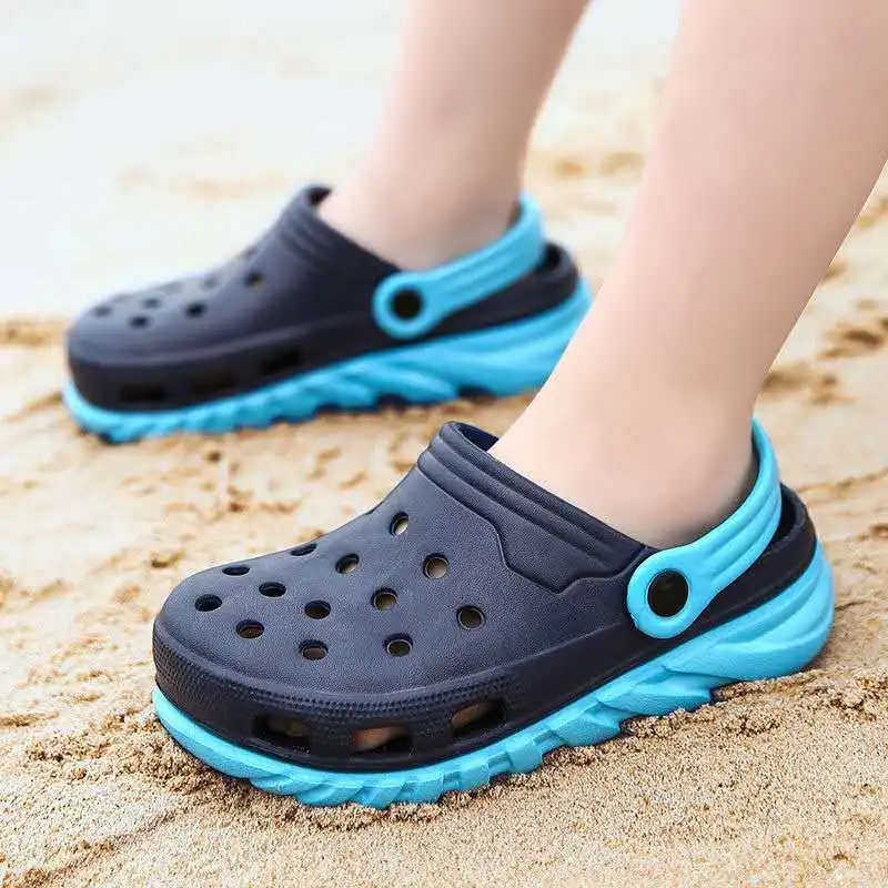 BOY KIDS GIRLS CHIDREN BABY SUMMER MULES BEACH CLOGS SLIPPERS CAVE SHOES SANDALS EU24-29 30-35 36-41 42 43 garden clogs shoes kids sandals suede mules slippers suede clogs