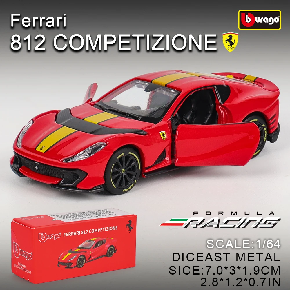 Bburago 1:64 Genuine Ferrari Car Model Series - Children's Christmas Gift Toy
