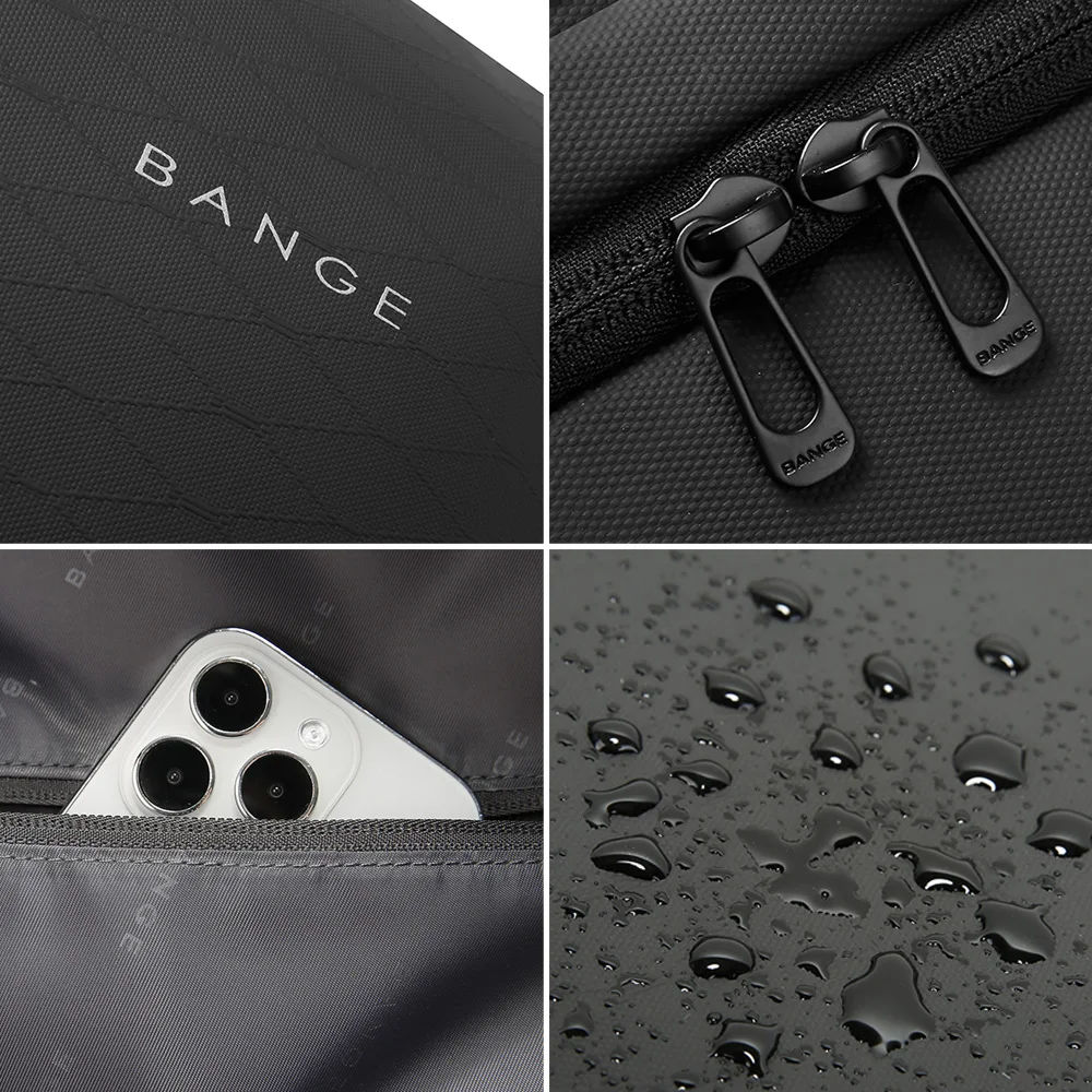 حقيبة ظهر للرجال بتصميم بسيط، متعددة الجيوب، مقاوم...