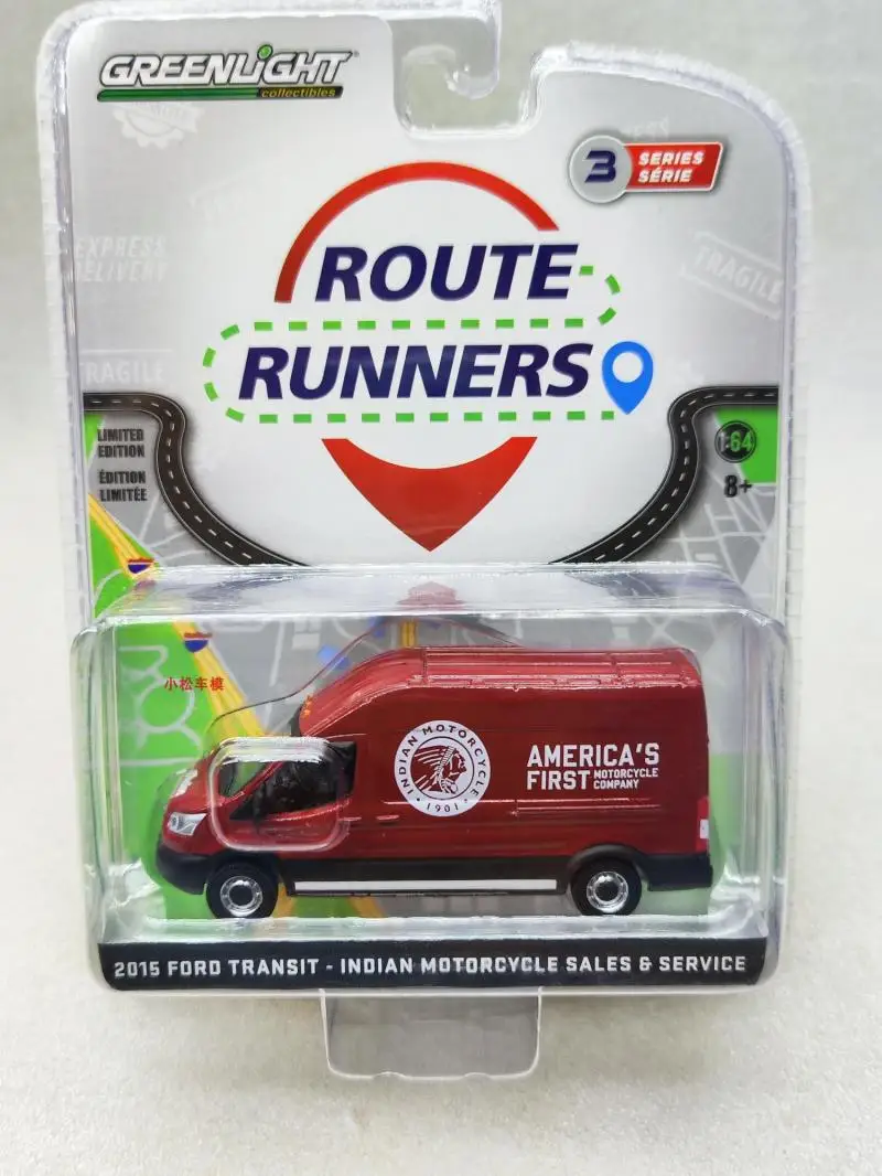 

Коллекция GREENLIGHT 1:64 2015 ford transit LWB, литой Сплав, модель автомобиля, декоративный подарок