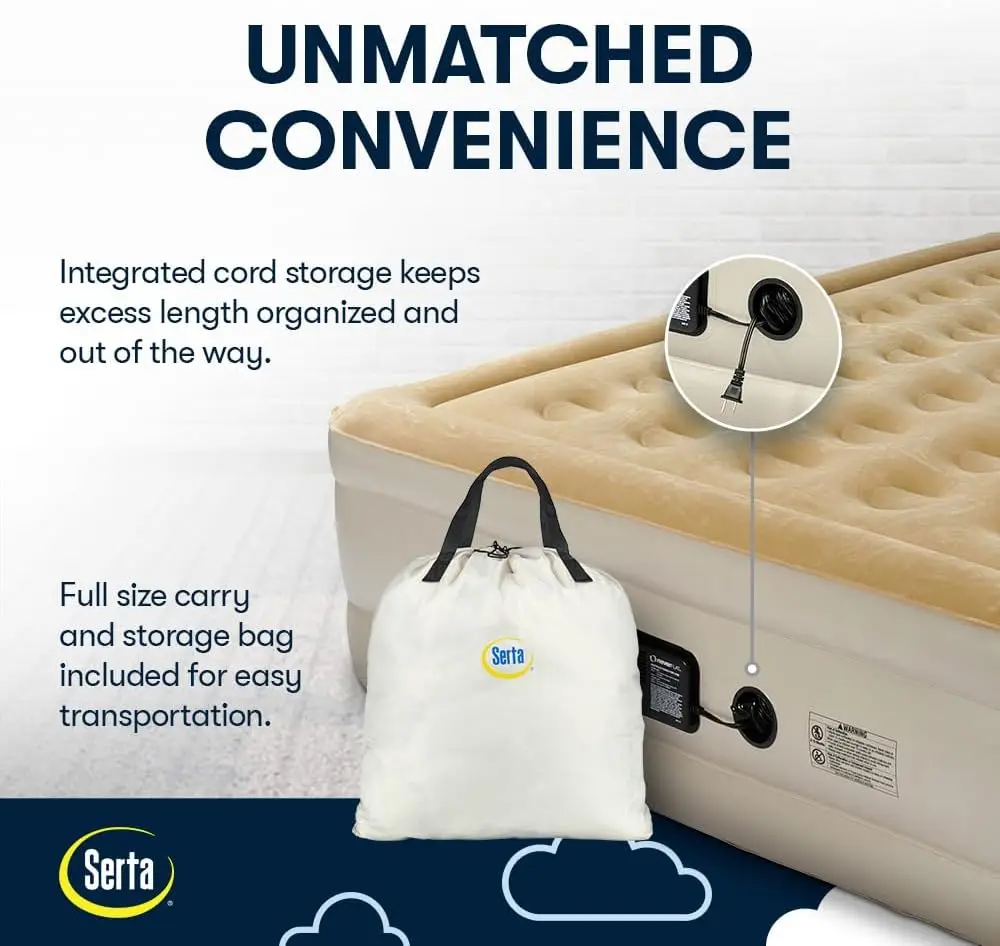 Raised Air Mattress with Never Flat Pump | Luxury Inflatable Mattress with Built in Air Pump to Ensure a Good Night’s Rest