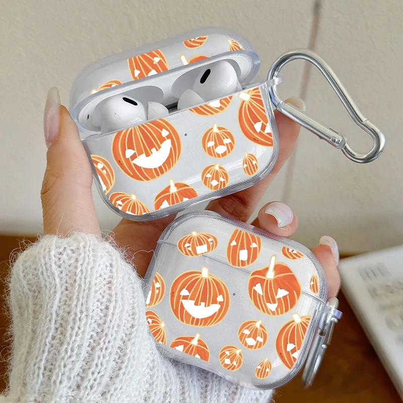 Pumpkin Pattern AirPods Case Protective Cover for Earphones