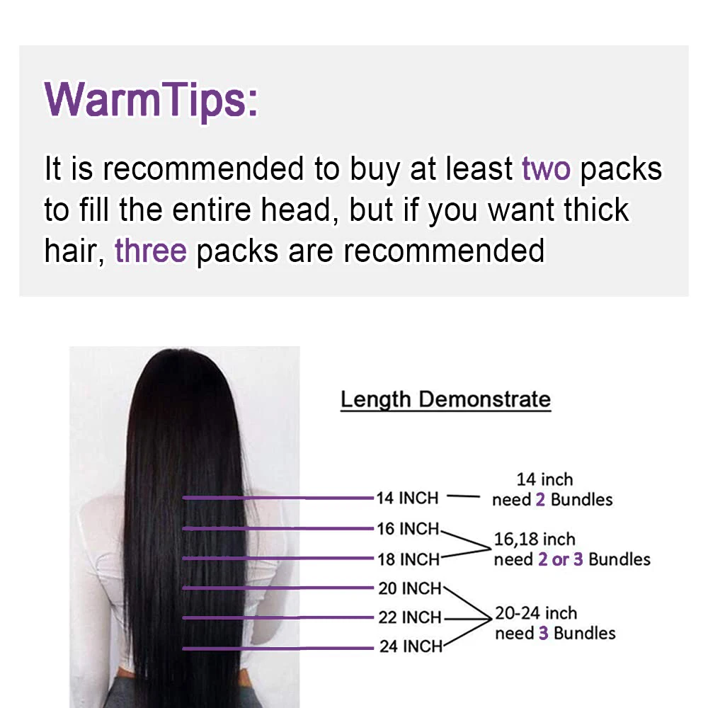 Straight Human Hair Clip In Hair Extensions For Women Unprocessed Full Head Clip Ins Brazilian Virgin Natural Black